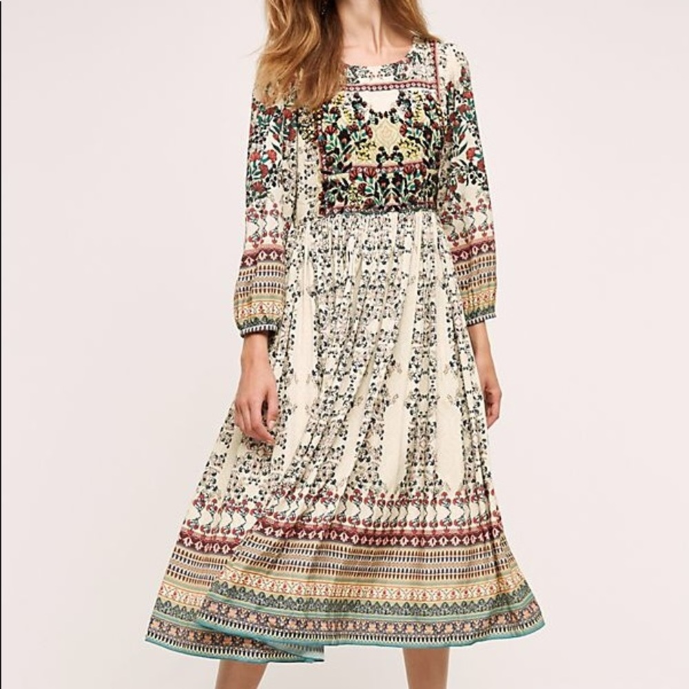 Only worn once! Anthropologie "Far Fields" Dress